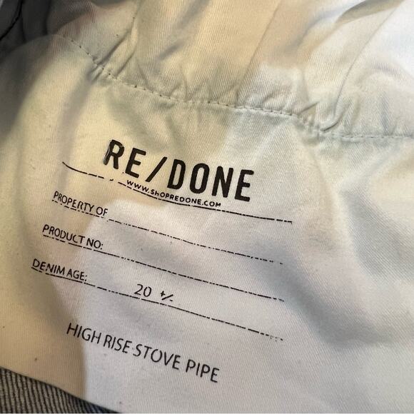 Re/Done Jeans High Rise Stove Pipe Jean in Livedilight Blue size 30 - Picture 6 of 16